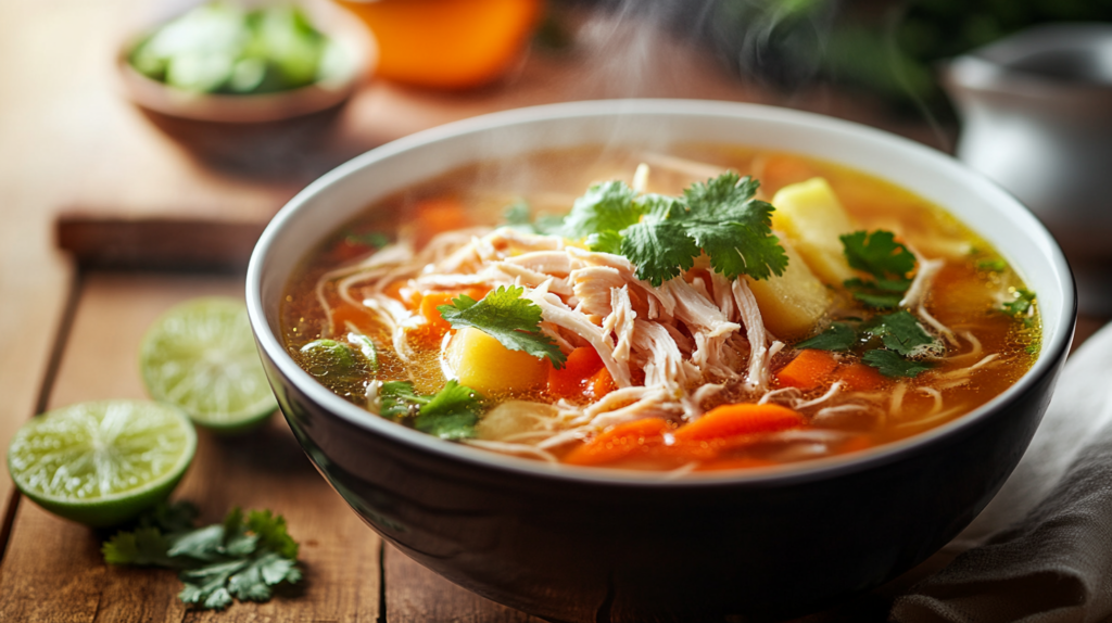 sopa de pollo
