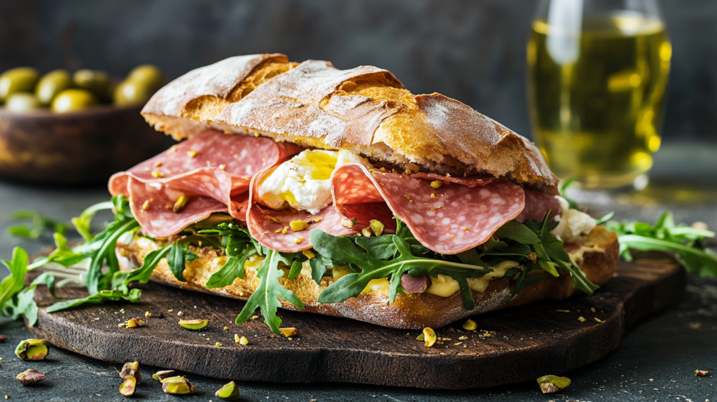 mortadella sandwich