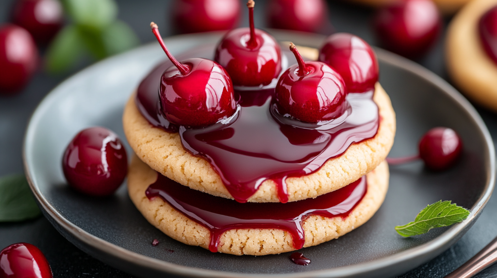 cherry flavored hardening cookie glaze