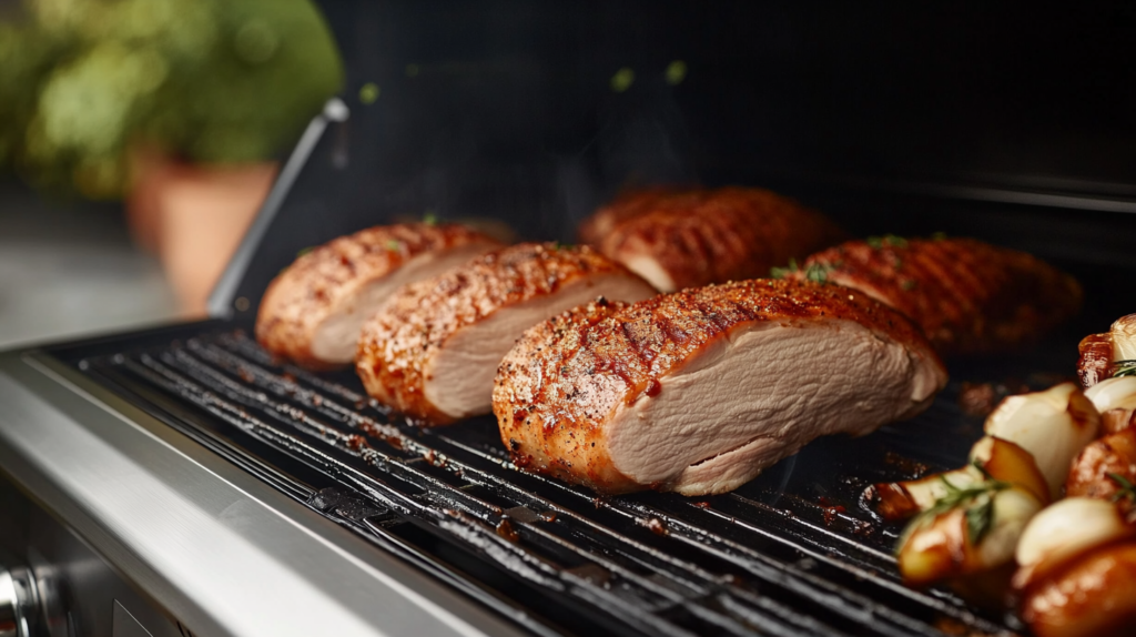 smoking turkey breast on pellet grill