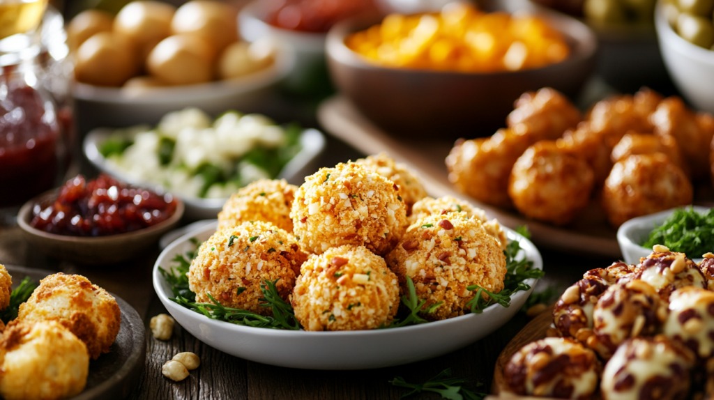 soccer cheese balls spanish snack